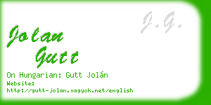 jolan gutt business card
